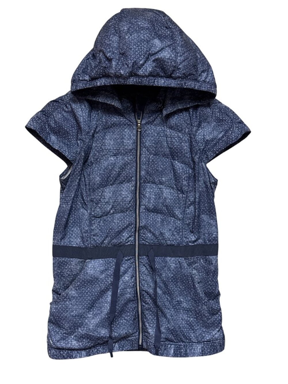 Lululemon Spring Fling Puffy Vest Sashiko Cross Inkwell Ghost Size 4 Down Down